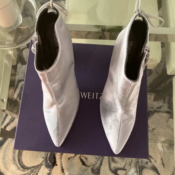 Stuart Weitzman Blue Velvet Bootie 9.5 - Picture 6 of 6
